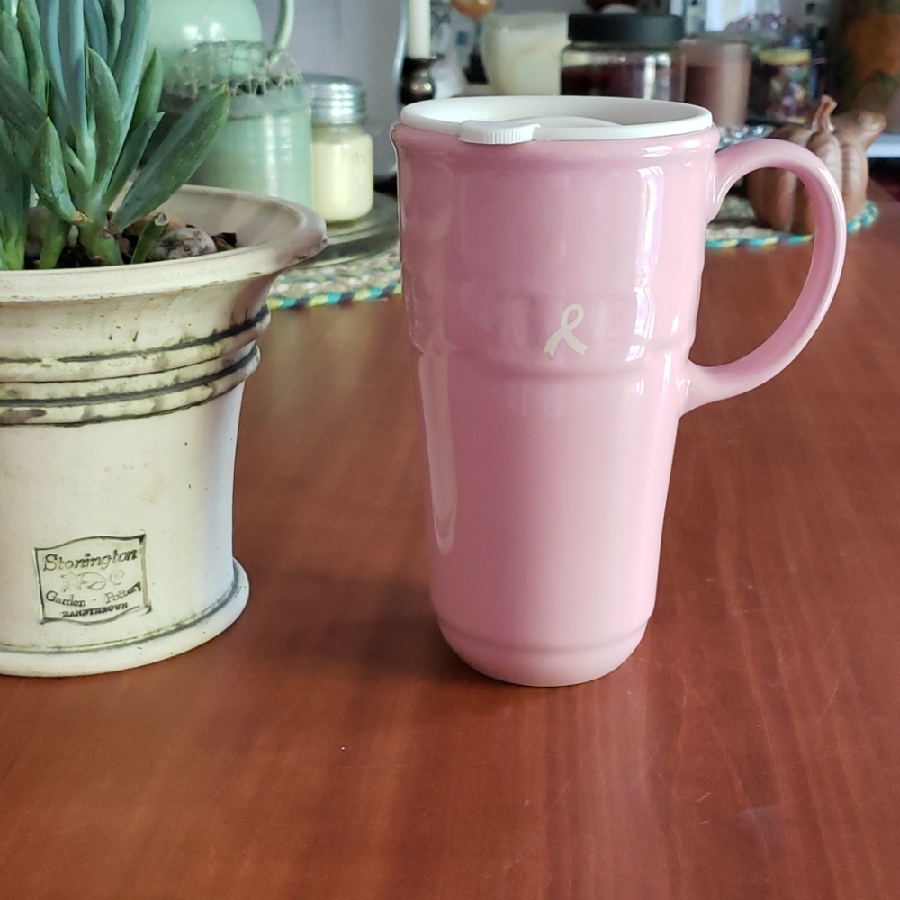 Longaberger woven traditions  travel mug